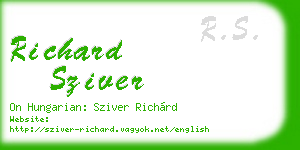 richard sziver business card